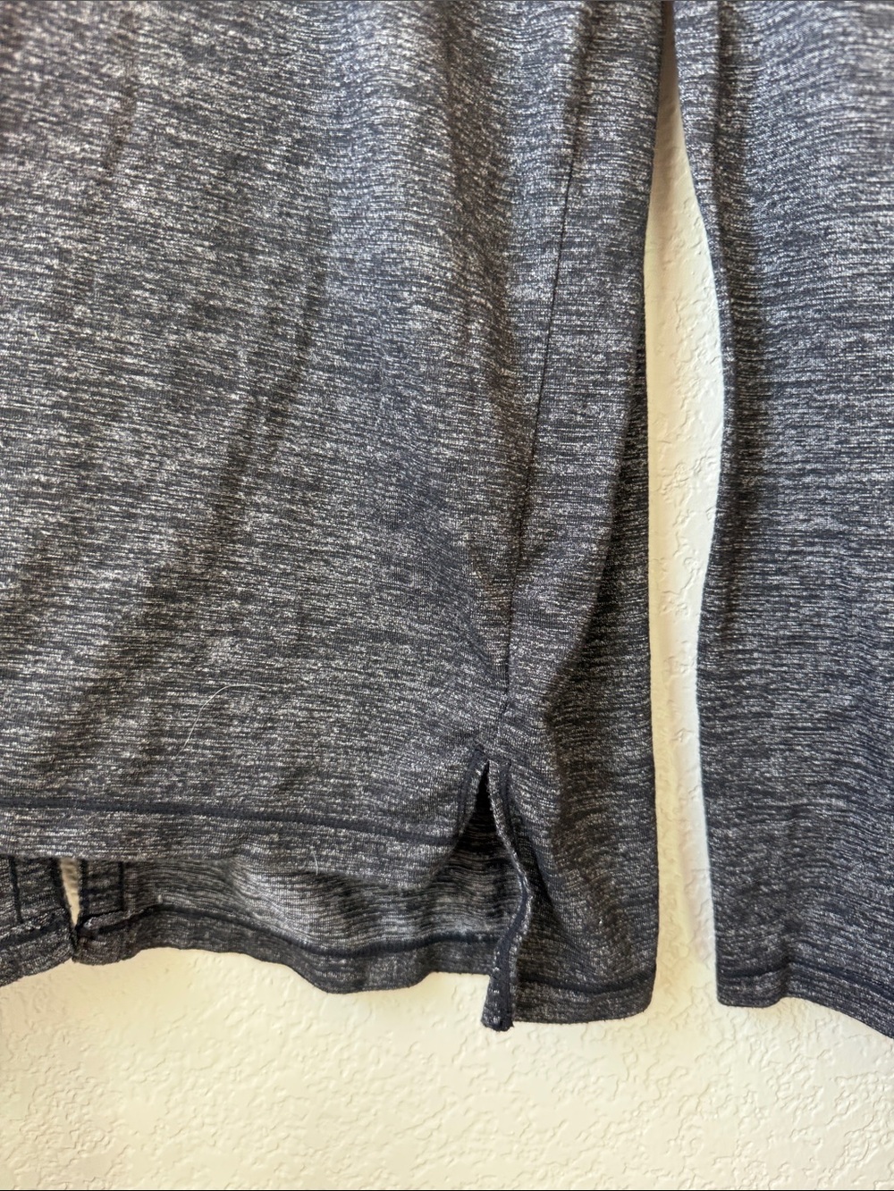 Athleta Long Sleeve Shirt Open Back Heathered Gray size Small - Picture 4 of 9